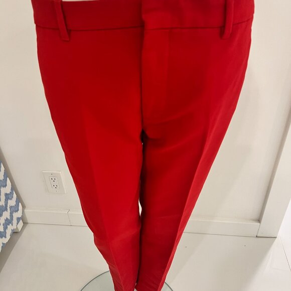 ZARA WOMAN Red Trouser/Pant 7290 SZ 8 - Picture 4 of 9